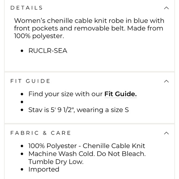 Cozy Cable Knit Robe Cardigan - Blue (Sea) Style: RUCKR - Picture 5 of 11